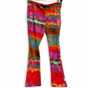 Like An Angel Y2K Psychedelic Tie Dye Pants Festival Retro Size 2X